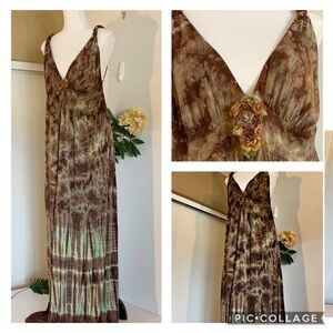 Buffalo David Britton Tye-Dye Embellished Maxi! L